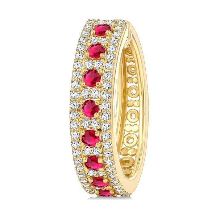 Gemstone & Diamond Hoop Earrings