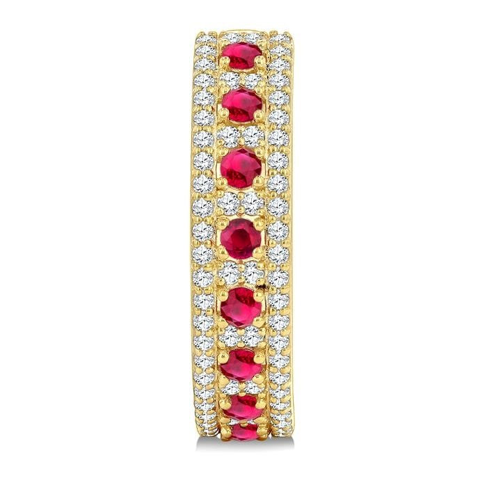 Gemstone & Diamond Hoop Earrings