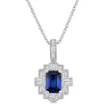 Haven Emerald Shape Gemstone & Diamond Pendant