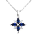 Blossom Marquise Shape Gemstone & Diamond Pendant