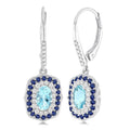 OraVerVal 14K White Gold Diamond Halo Earrings