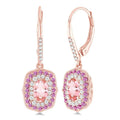 AeVioMir 14K White Gold Diamond Halo Earrings