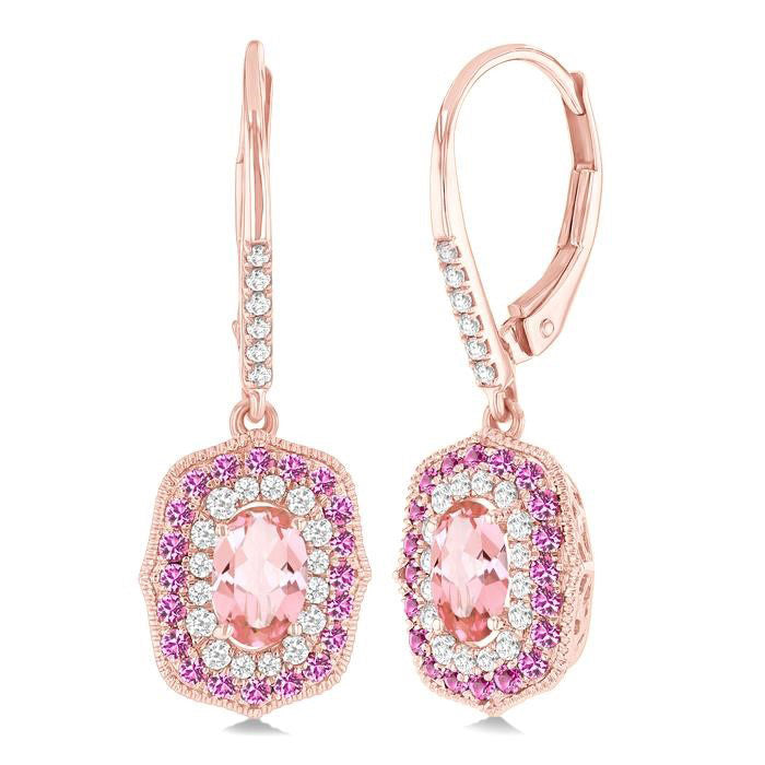 AeVioMir 14K White Gold Diamond Halo Earrings