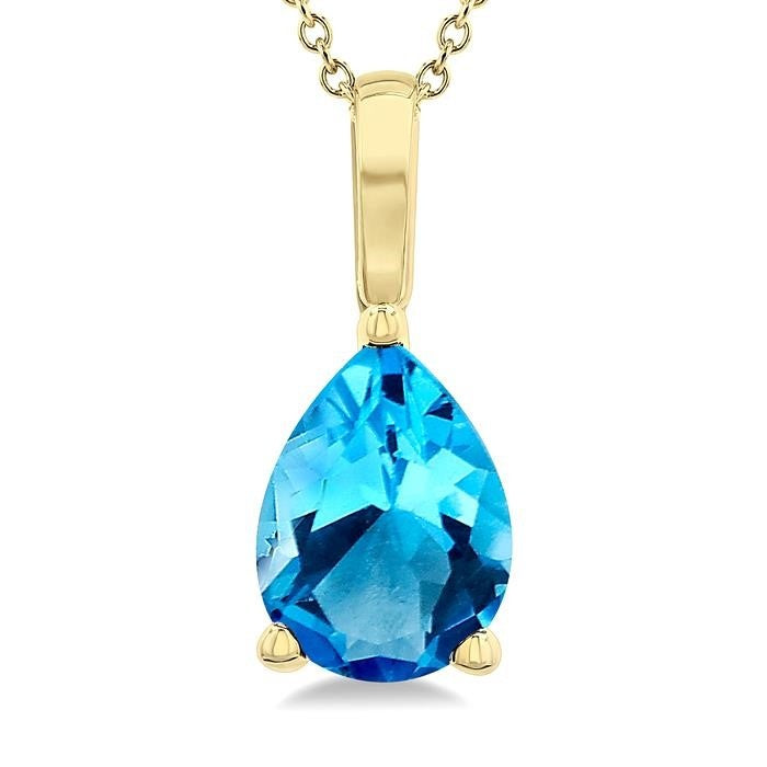 Tempest Pear Shape Gemstone Solitaire Pendant