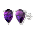 Pear Shape Gemstone Stud Earrings
