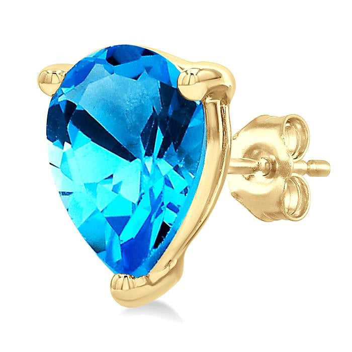 Pear Shape Gemstone Stud Earrings