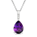 Vesper Pear Shape Gemstone Solitaire Pendant