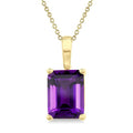 Thalia Emerald Shape Gemstone Solitaire Pendant