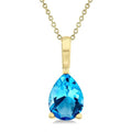Tempest Pear Shape Gemstone Solitaire Pendant