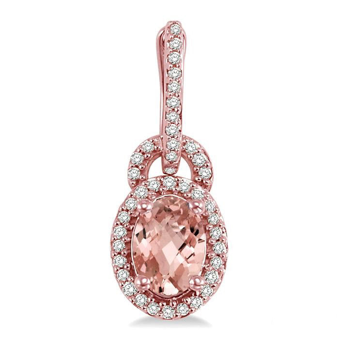 Oval Shape Gemstone & Diamond Earrings