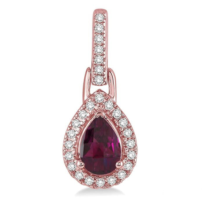Pear Shape Gemstone & Diamond Earrings