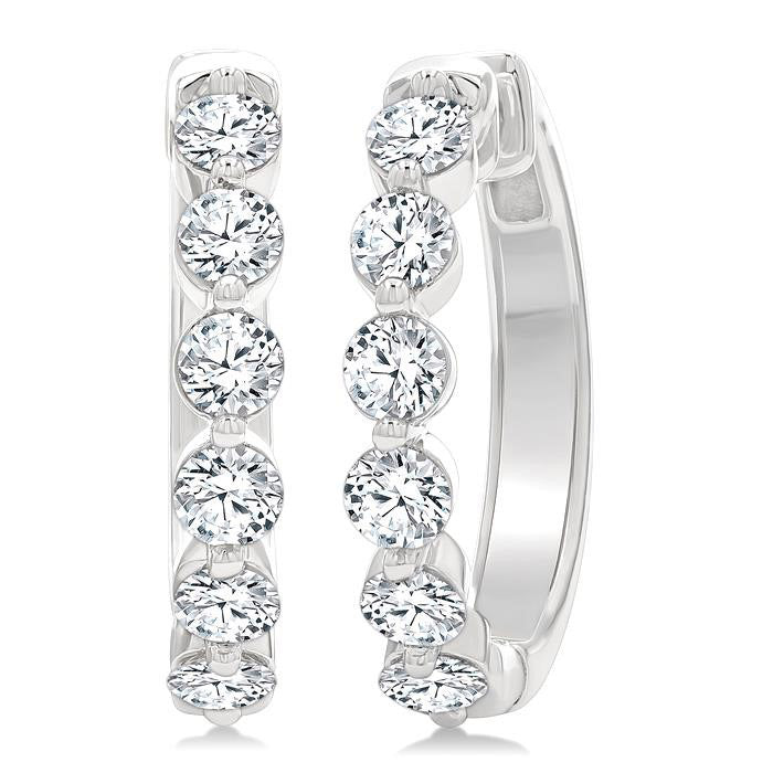 Diamond Hoop Earrings