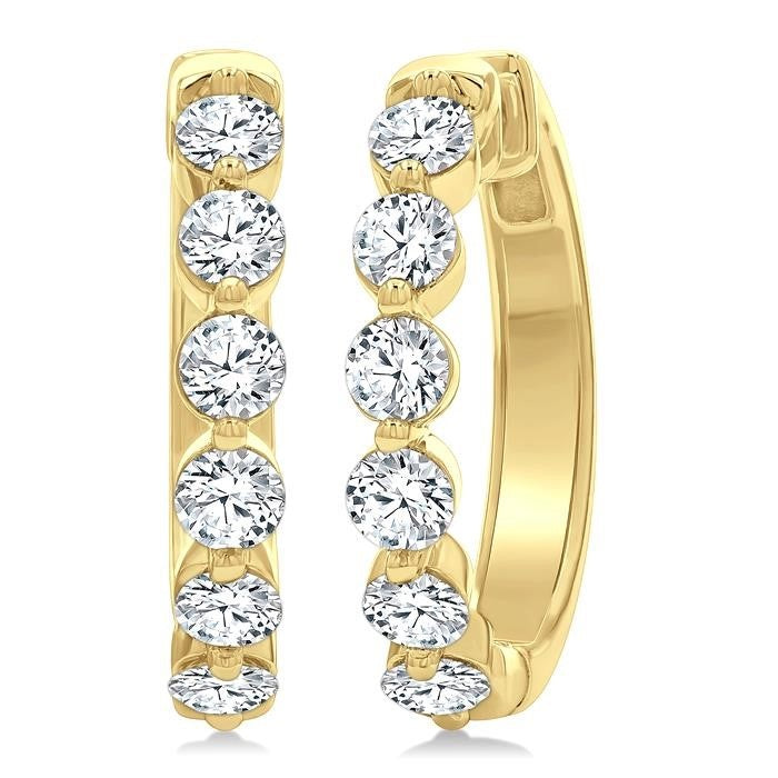 Diamond Hoop Earrings