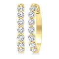 2 Ctw Prong Set Round Cut Diamond Hoop Earrings in 14K Yellow gold