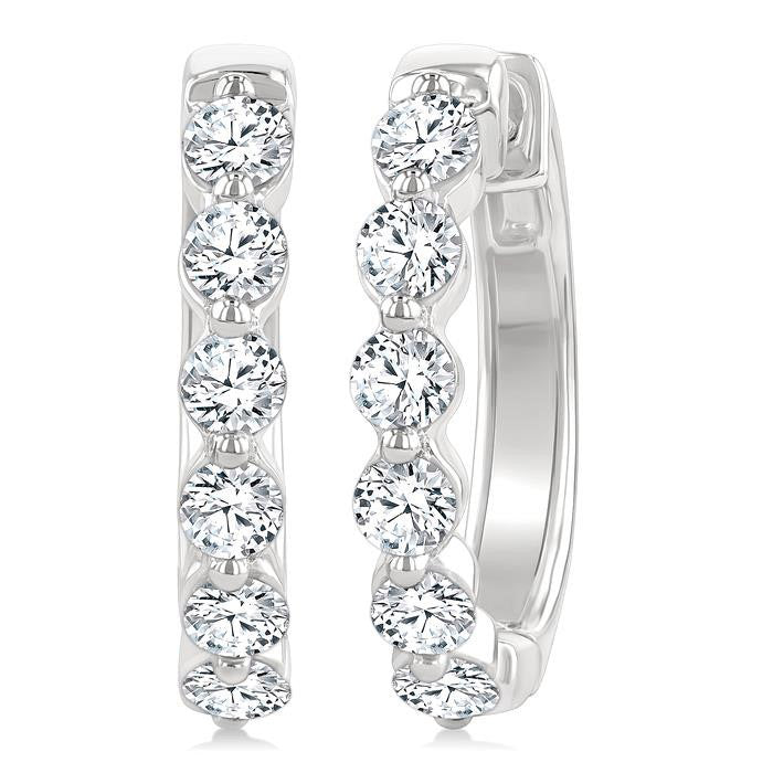 Diamond Hoop Earrings