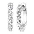 1/2 Ctw Prong Set Round Cut Diamond Hoop Earrings in 14K White gold