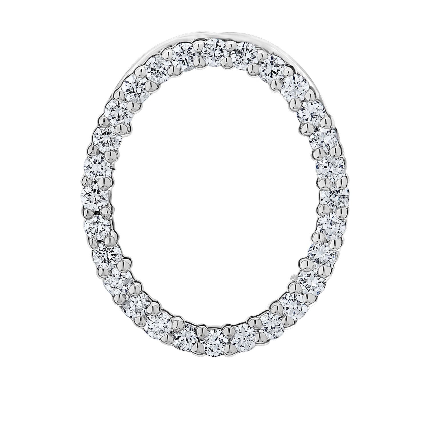 Diamond Oval Outline Pendant