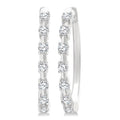 Floating Diamond Fashion Hoop Earrings
