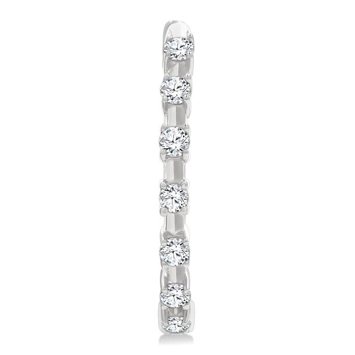 Floating Diamond Fashion Hoop Earrings