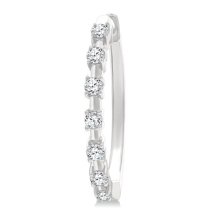 Floating Diamond Fashion Hoop Earrings