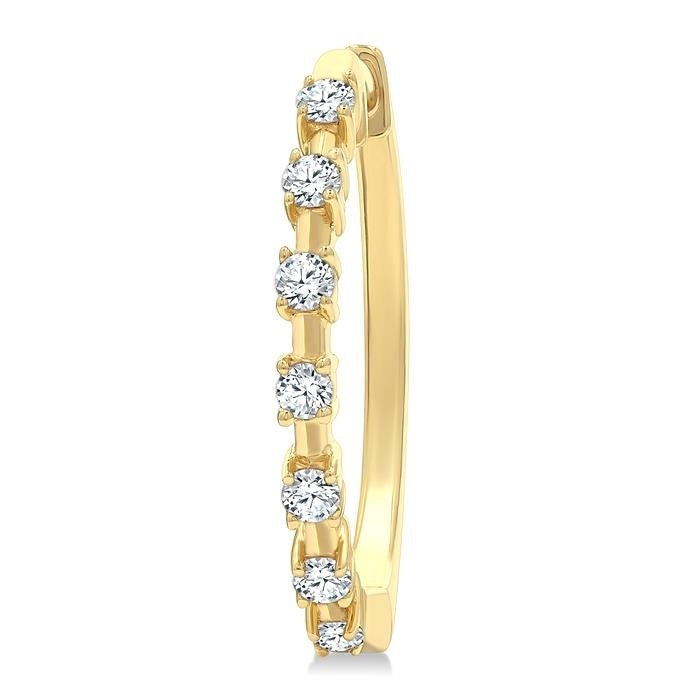 Floating Diamond Fashion Hoop Earrings