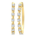 Floating Diamond Fashion Hoop Earrings