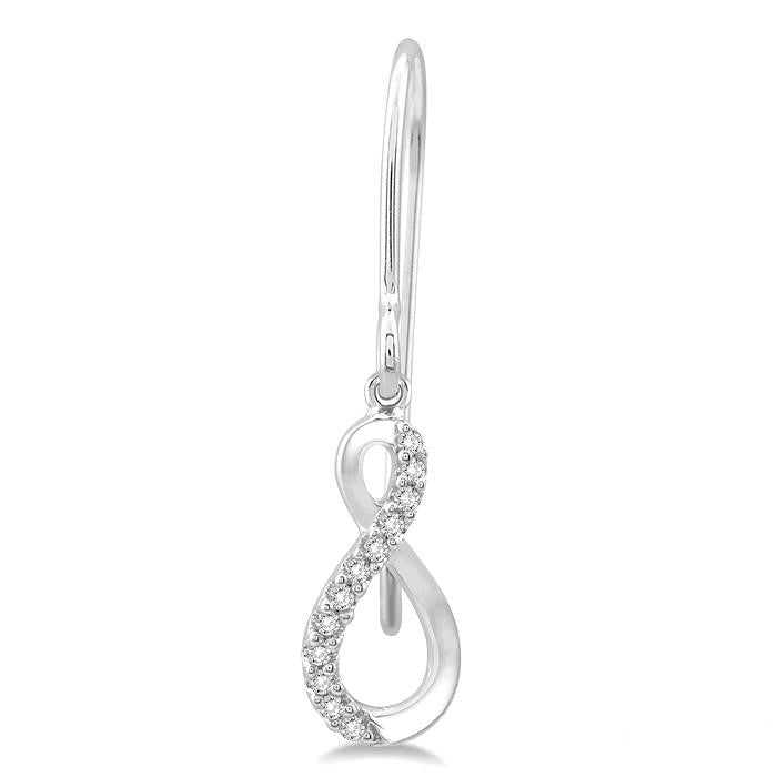 Infinity Shape Diamond Earrings