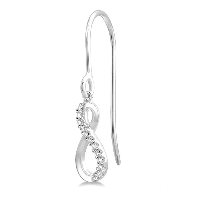 Infinity Shape Diamond Earrings