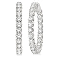 7 Ctw Inside-Out Round Cut Diamond Hoop Earrings in 18K White Gold