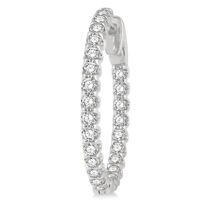 Inside-Out Diamond Hoop Earrings