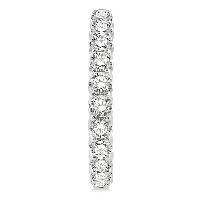 10 Ctw Inside-Out Round Cut Diamond Hoop Earrings in 14K White Gold