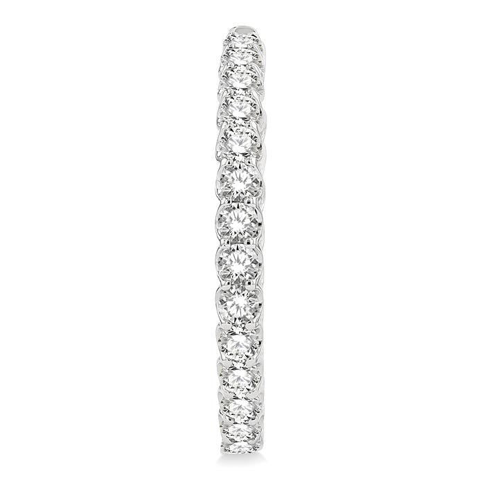 5 Ctw Inside-Out Round Cut Diamond Hoop Earrings in 14K White Gold