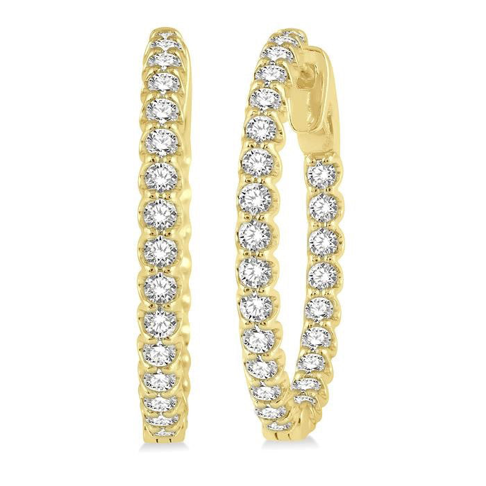 Inside-Out Diamond Hoop Earrings