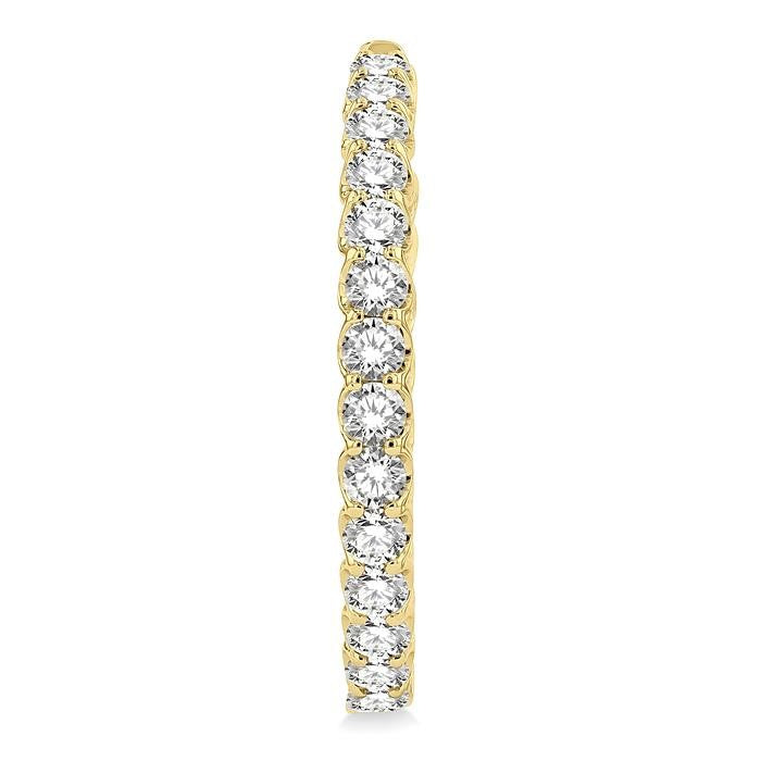 5 Ctw Inside-Out Round Cut Diamond Hoop Earrings in 14K Yellow Gold