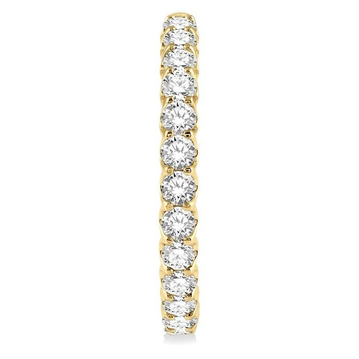 7 Ctw Inside-Out Round Cut Diamond Hoop Earrings in 14K Yellow Gold