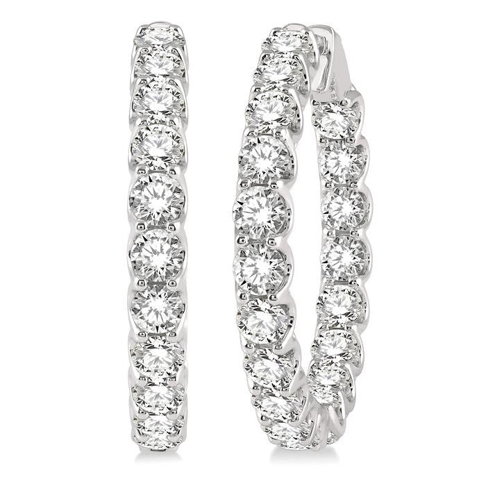 PhoVerLo 14K White Gold Diamond Earrings