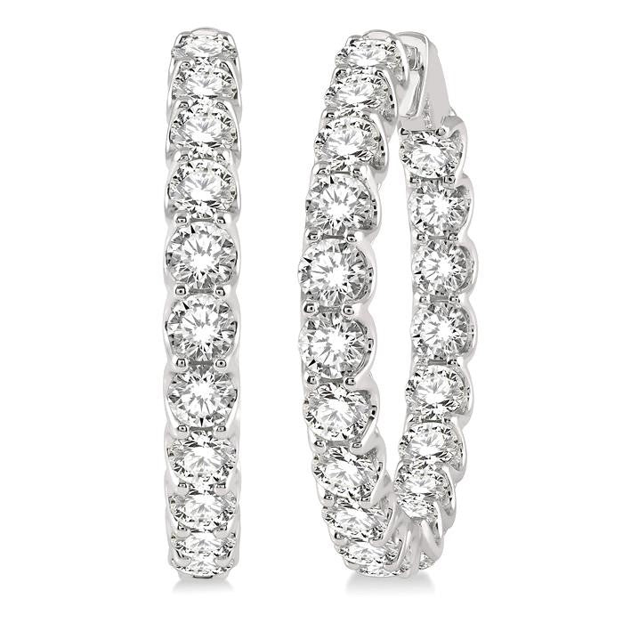 PhoVerLo 14K White Gold Diamond Earrings