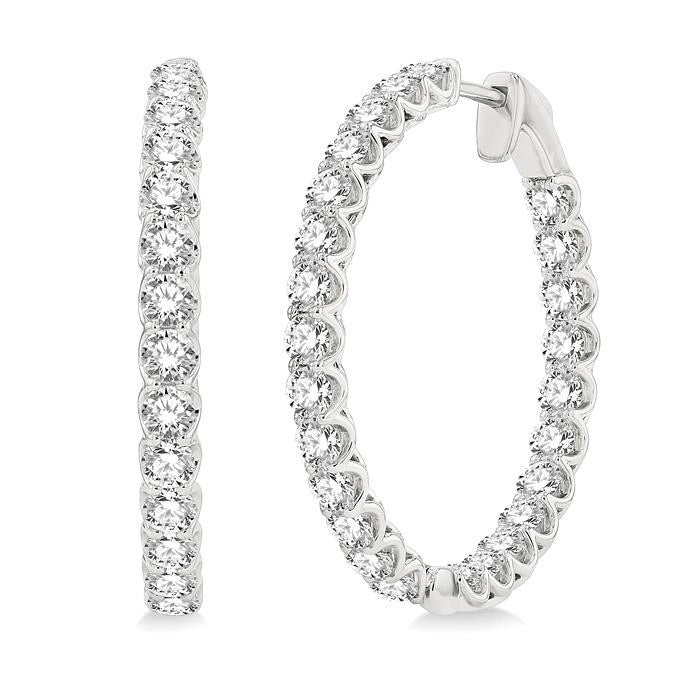 PhoOnEl AeElEl 14K White Gold Diamond Earrings