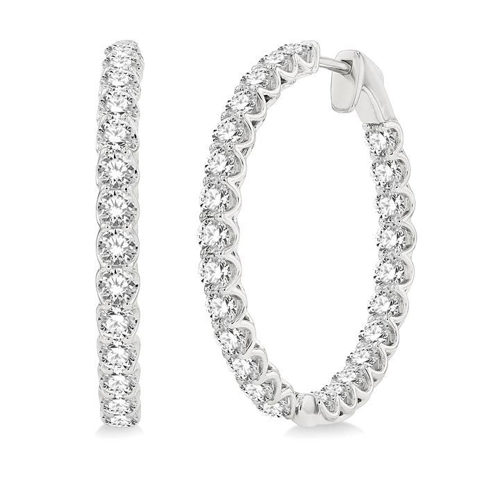 PhoOnEl AeElEl 14K White Gold Diamond Earrings