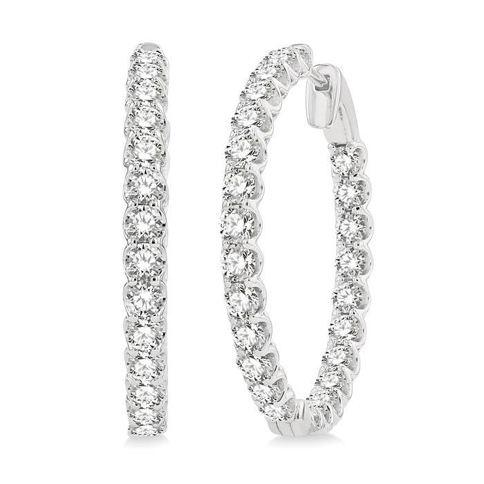 SolPhoAe 14K White Gold Diamond Earrings