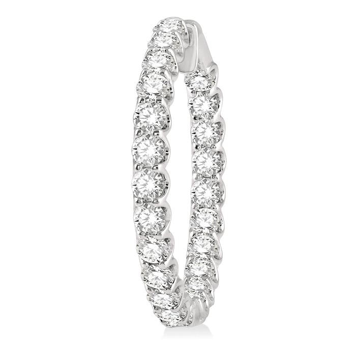 LinVerCa 14K White Gold Diamond Earrings