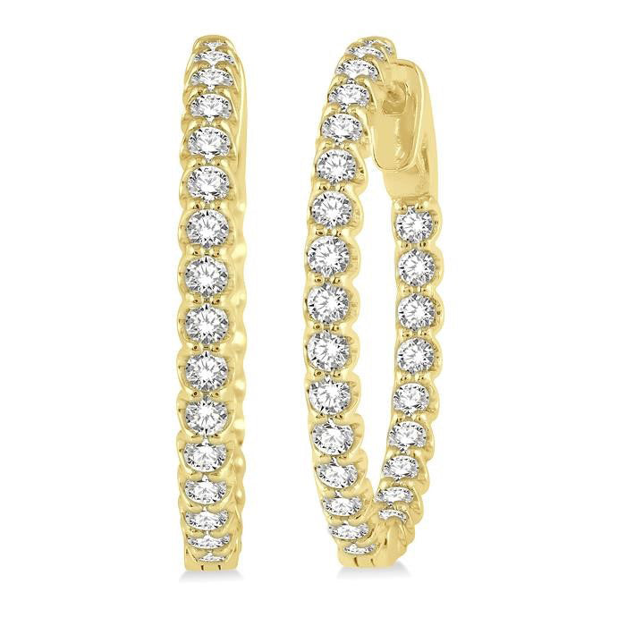 SolOraVal 14K White Gold Diamond Earrings