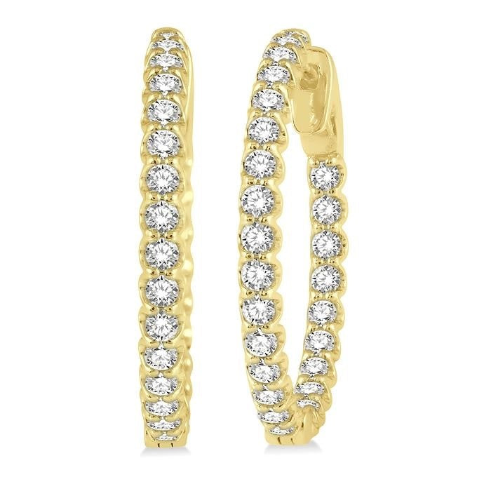 SolOraVal 14K White Gold Diamond Earrings