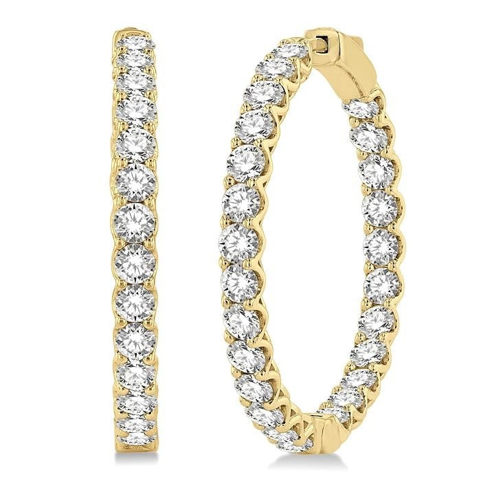 LoElLin 14K White Gold Diamond Earrings