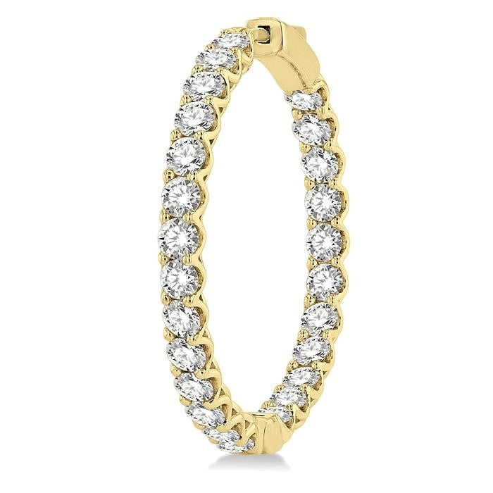 LoElLin 14K White Gold Diamond Earrings
