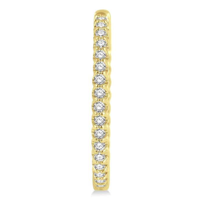 1 Ctw Inside-Out Round Cut Diamond Hoop Earrings in 14K Yellow Gold