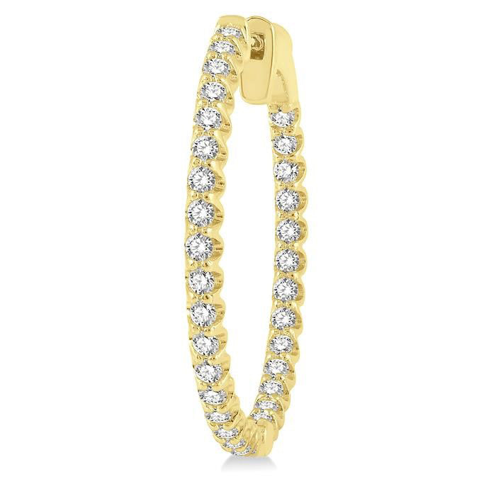 Inside-Out Diamond Hoop Earrings