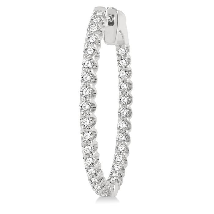 XeValPho RaOraNo 14K White Gold Diamond Earrings