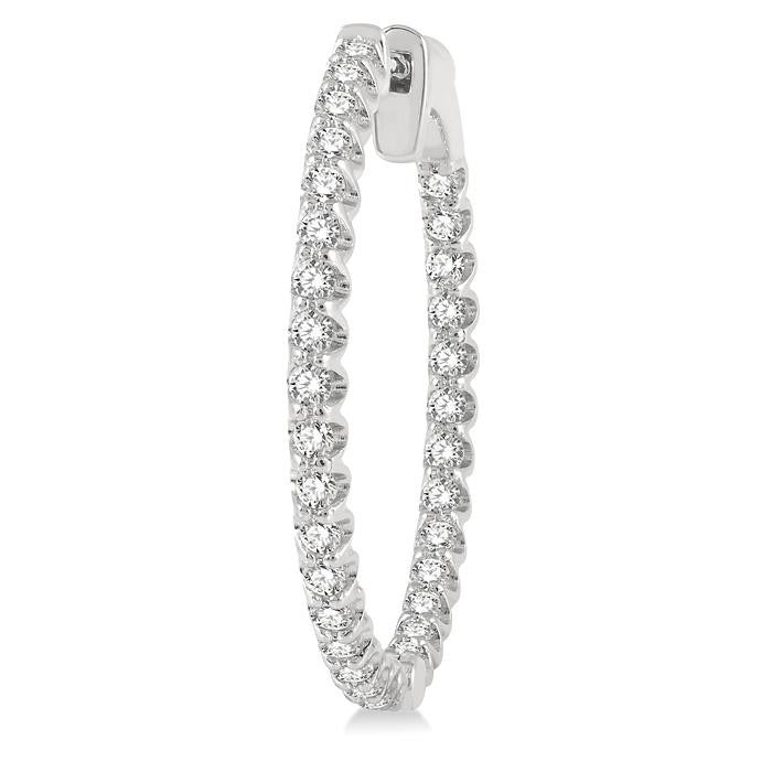 XeValPho RaOraNo 14K White Gold Diamond Earrings