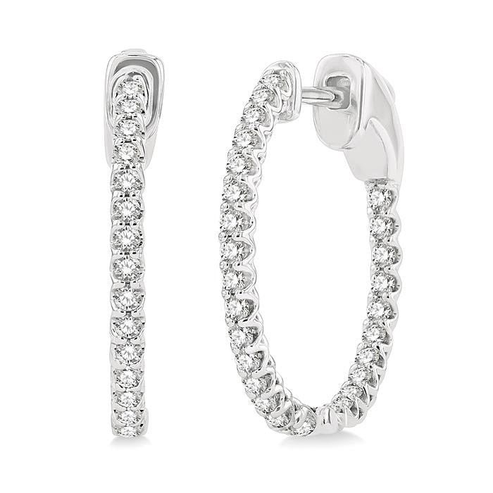 Inside-Out Diamond Hoop Earrings